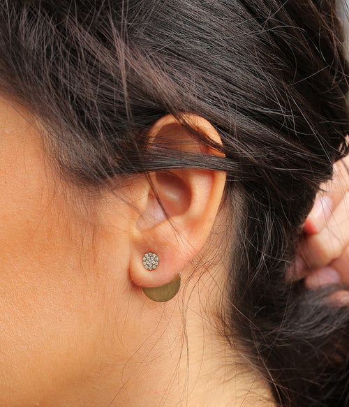 Boucles d'oreilles Carita (Acier doré)