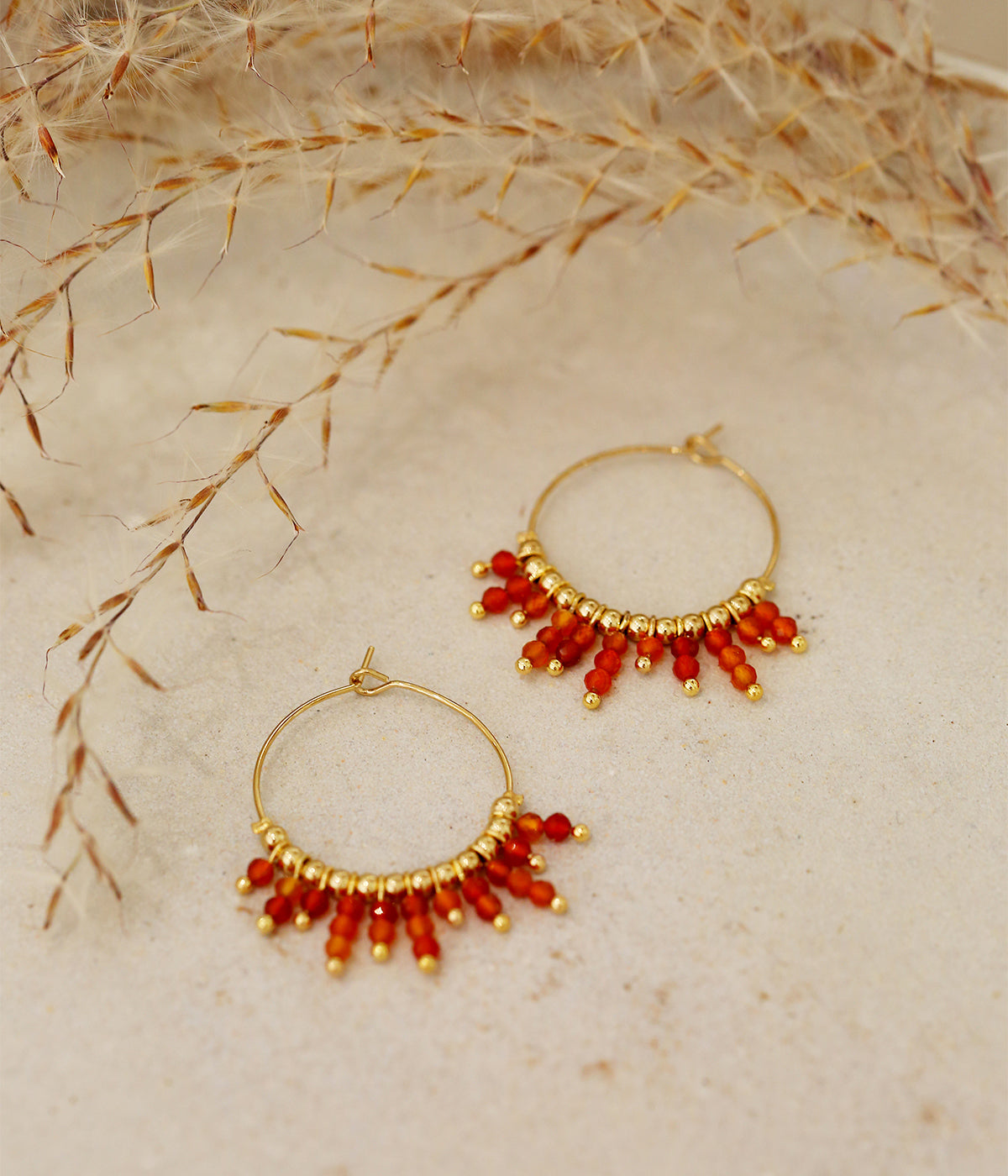 Boucles d'oreilles Incas (Acier doré)