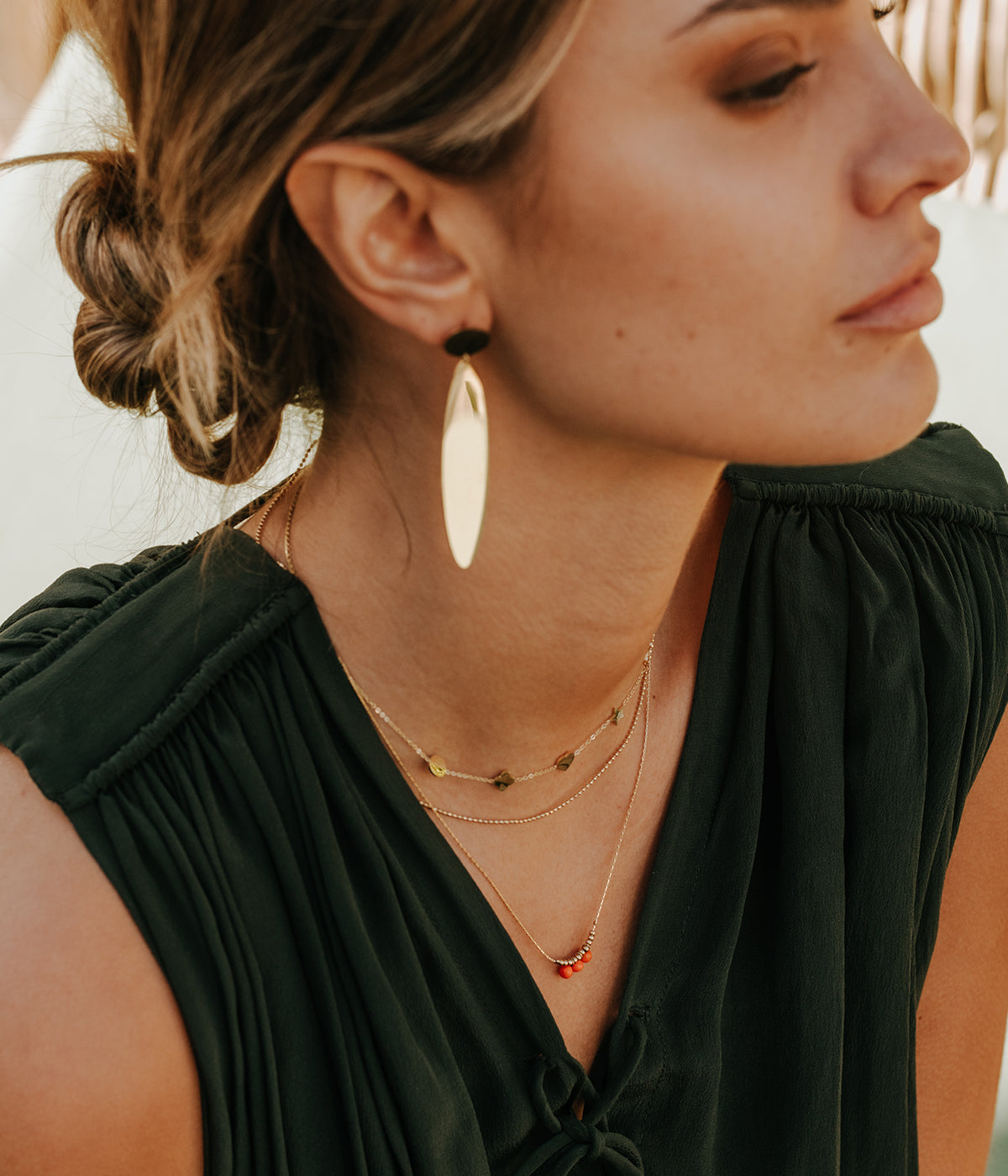 Collier Ikiyo (Acier doré)