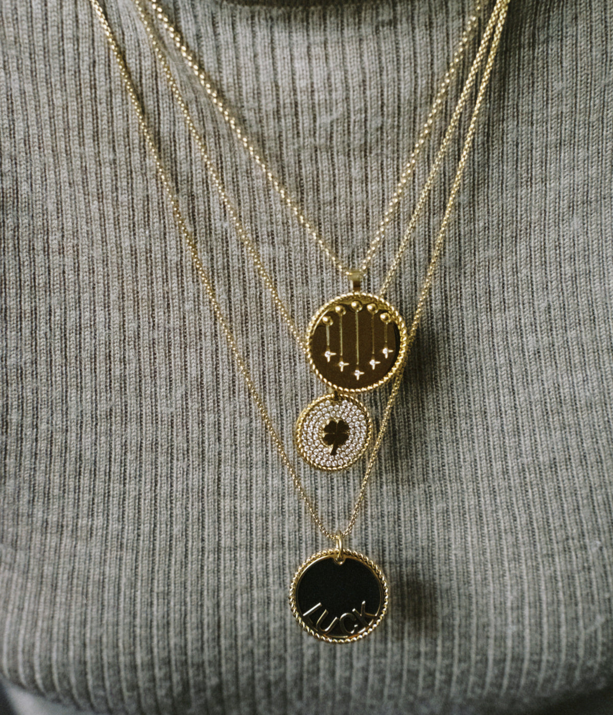 Collier Fortune (Acier doré)