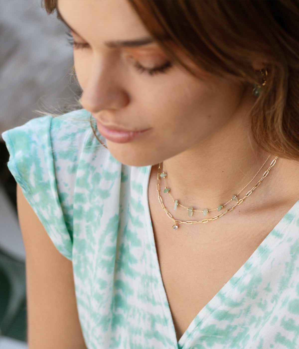 Collier Eugénie (Acier doré)