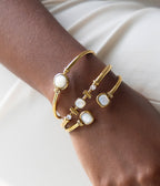 Bracelet Jonc Carlotta (Acier doré)