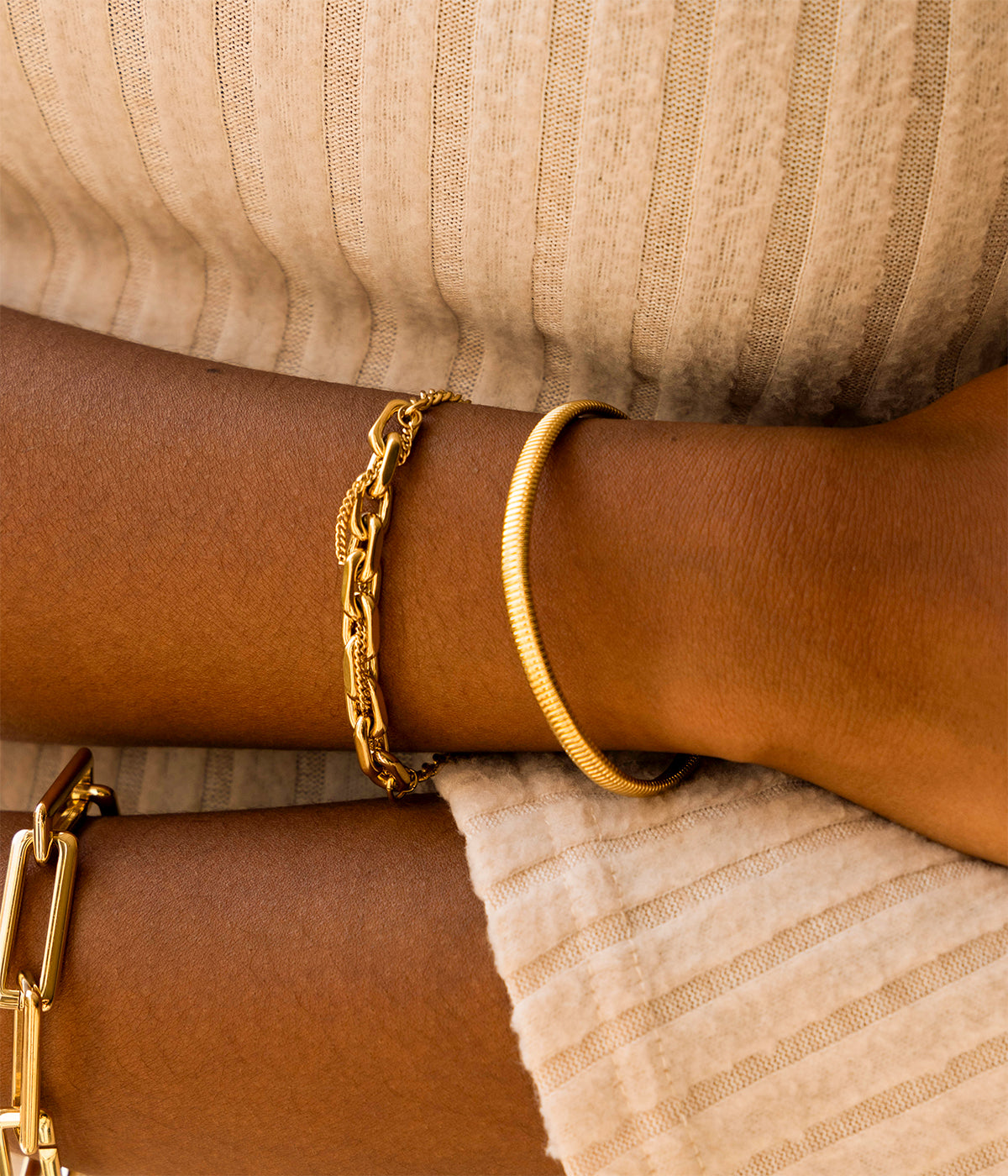 Bracelet Danae (Acier doré)