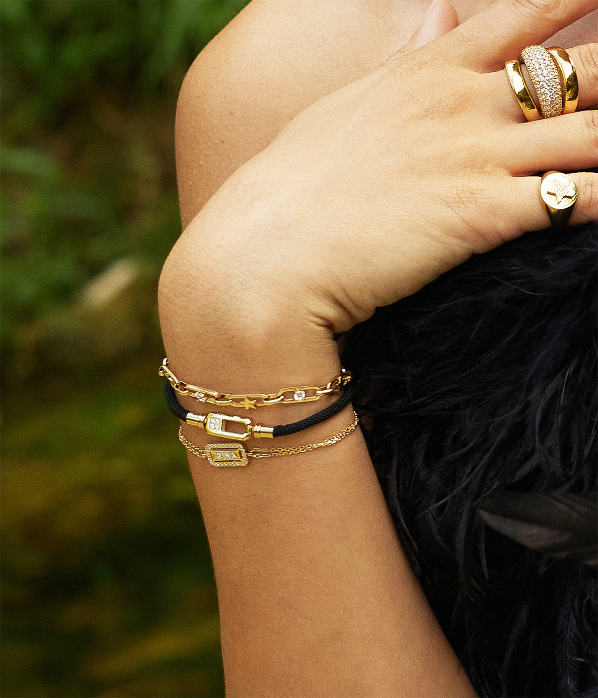 Bracelet Cléophée (Acier doré)