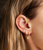 Piercing Barbade (Acier doré)
