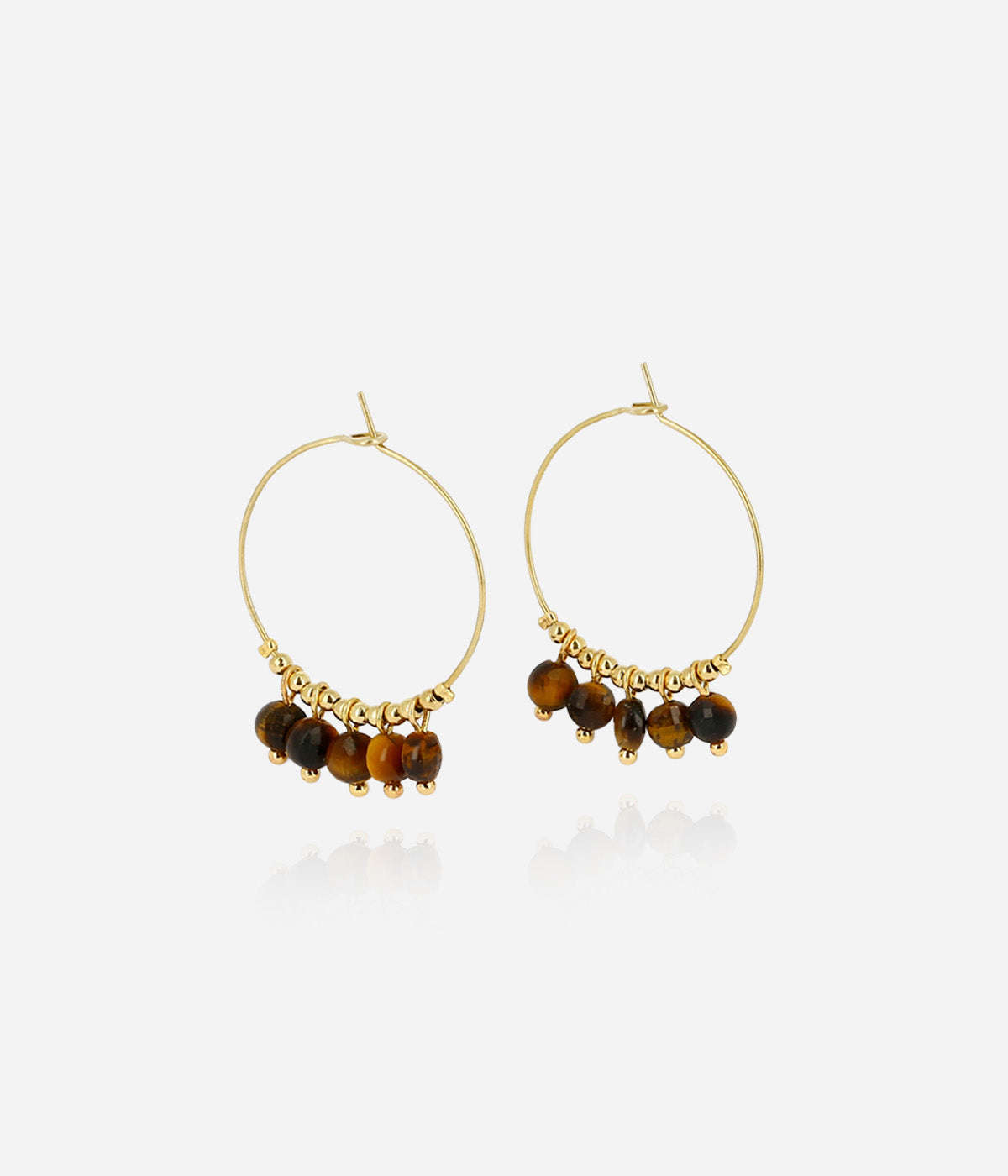 Boucles d'oreilles Zoé (Acier doré)
