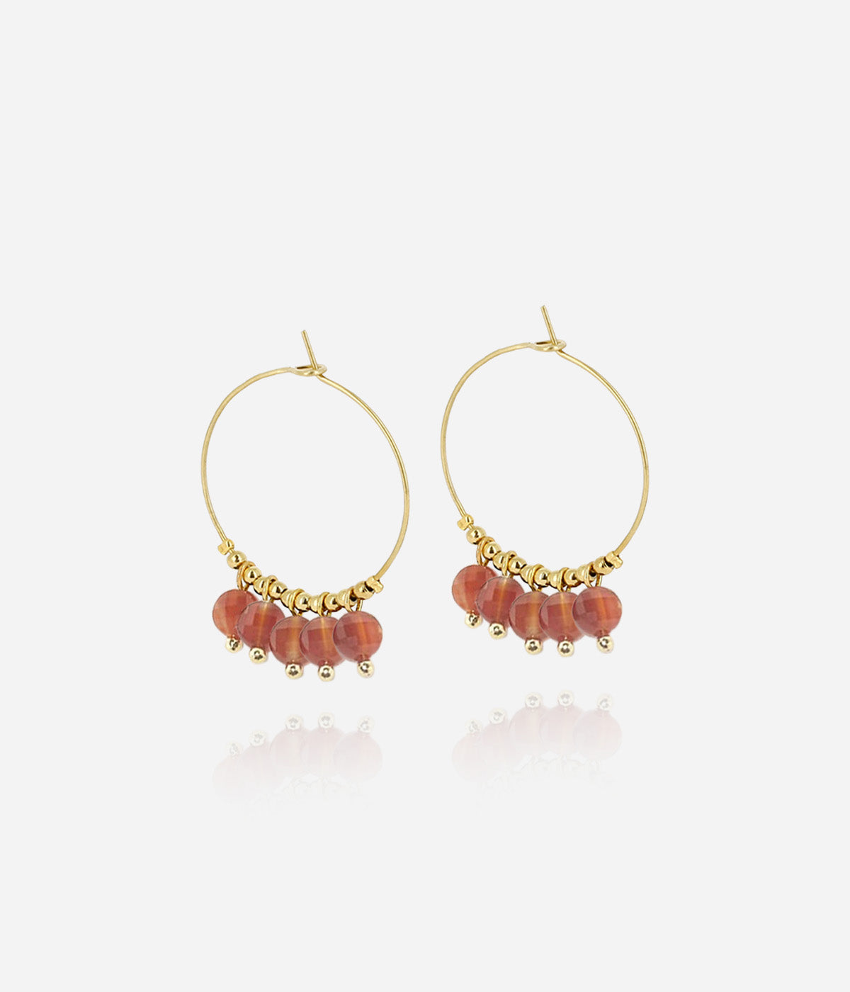 Boucles d'oreilles Zoé (Acier doré)