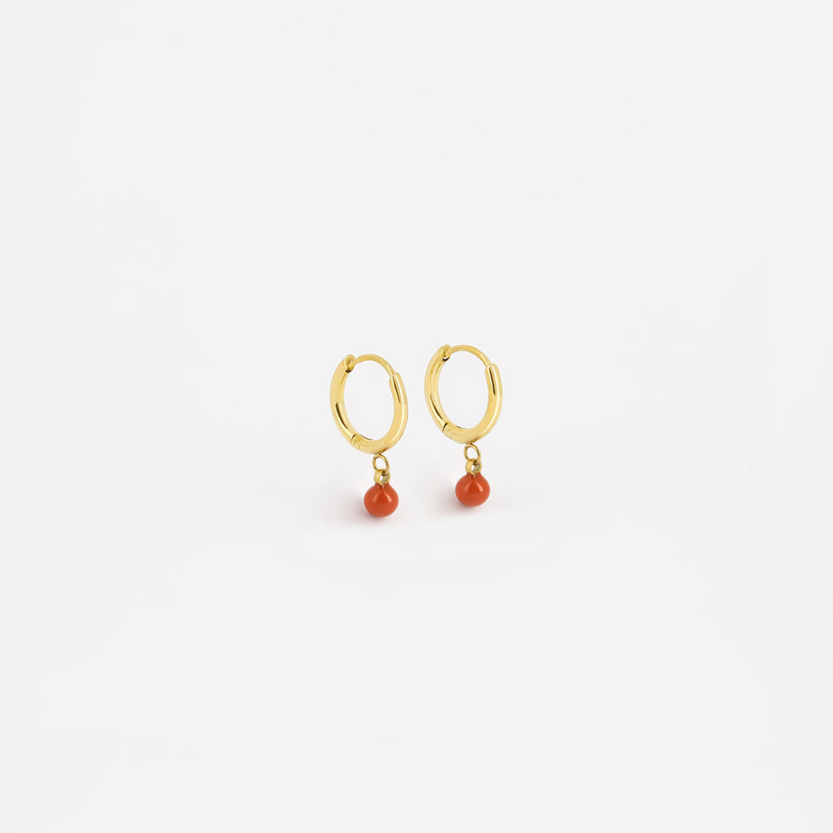 Boucles d'oreilles Billes (Acier doré)