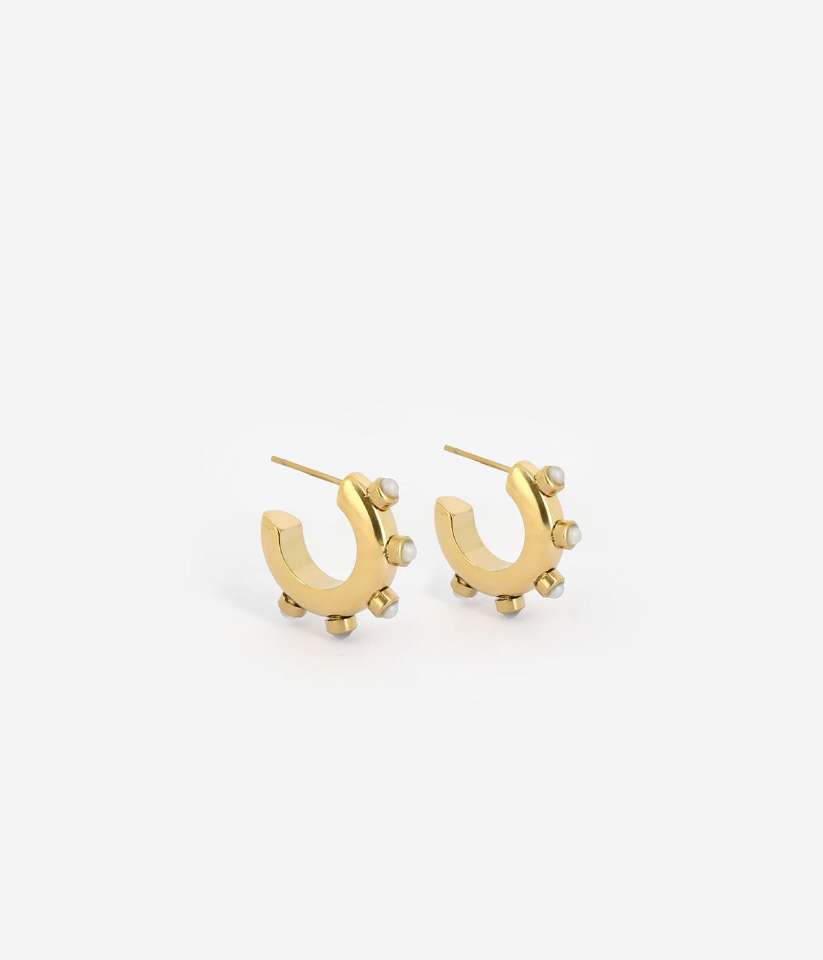 Boucles d'oreilles Wheel (Acier doré)