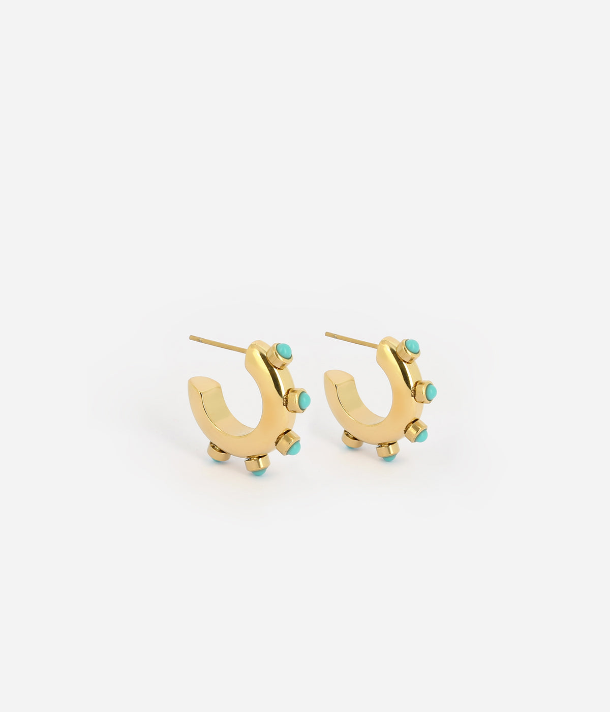 Boucles d'oreilles Wheel (Acier doré)