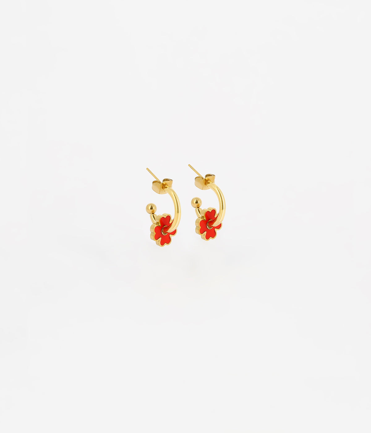 Boucles d'oreilles Flor (Acier doré)