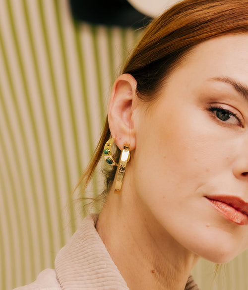 Boucles d'oreilles Cleo (Acier doré)