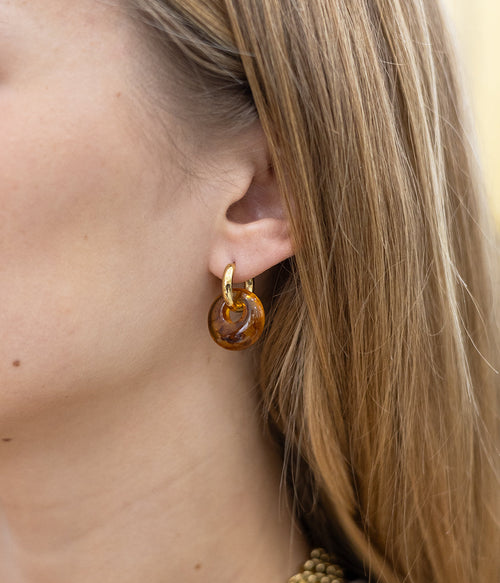 Boucles d'oreilles Chroma (Acier doré)