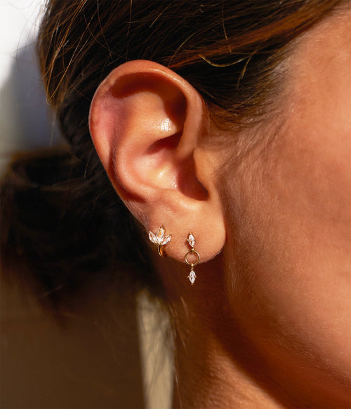 Boucles d'oreilles Clémentine (Acier doré)