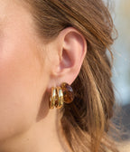 Boucles d'oreilles Loïs (Acier doré)