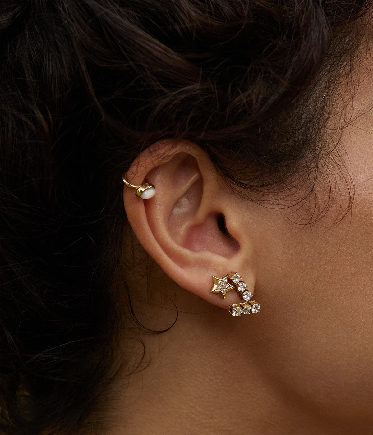 Boucles d'oreilles Isotta (Acier doré)