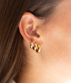 Boucles d'oreilles Tate (Acier doré)
