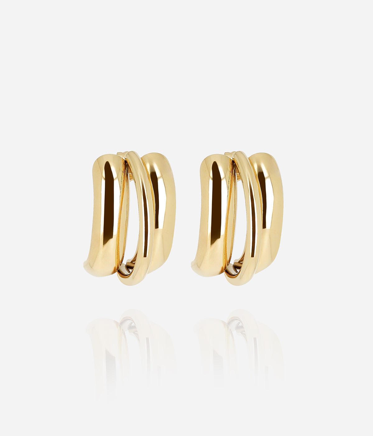 Boucles d'oreilles Eliom (Acier doré)