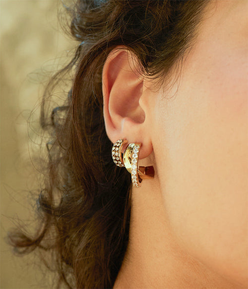 Boucles d'oreilles Apolline (Acier doré)