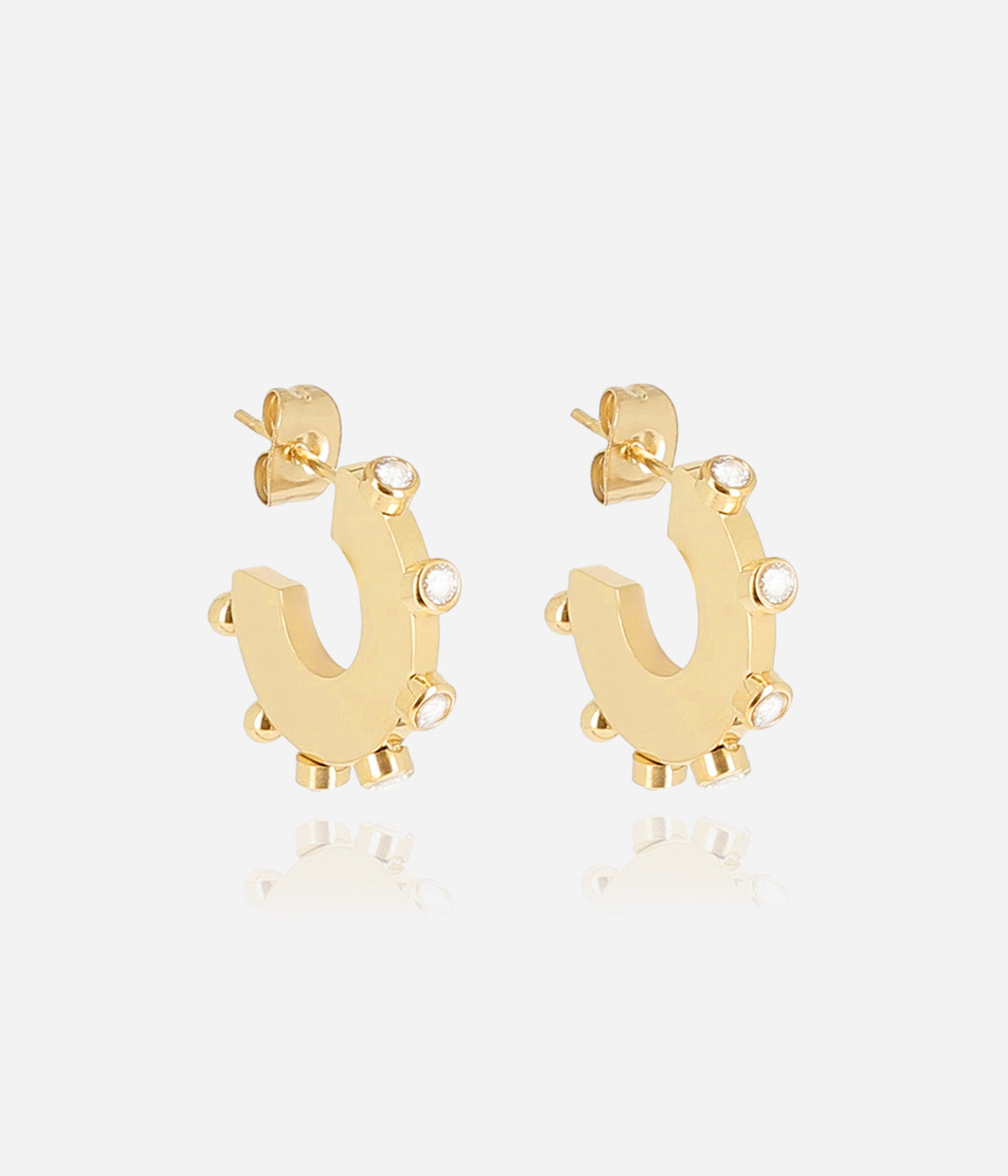 Boucles d'oreilles Eudora (Acier doré)