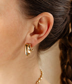 Boucles d'oreilles Astrolab (Acier doré)