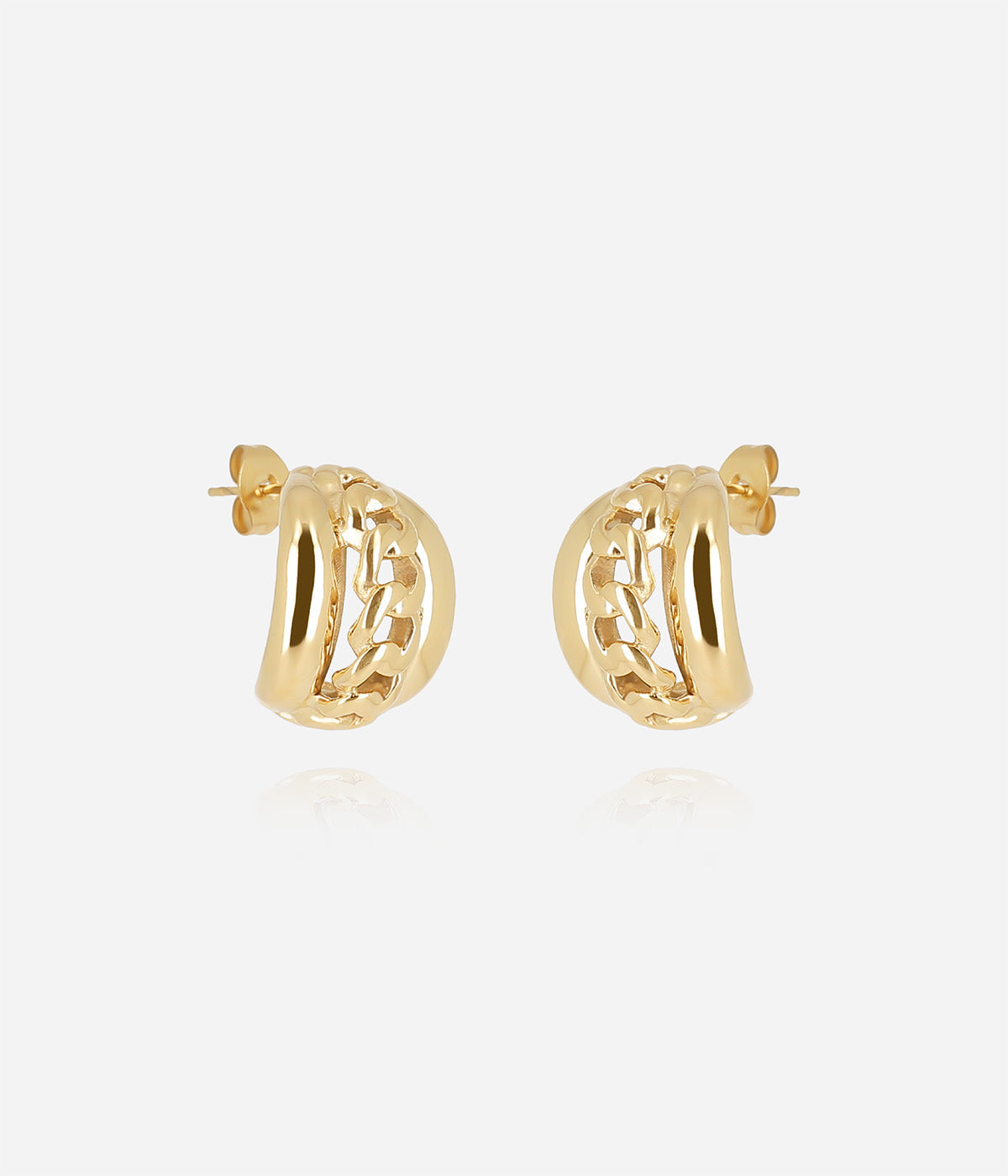 Boucles d'oreilles Siponto (Acier doré)