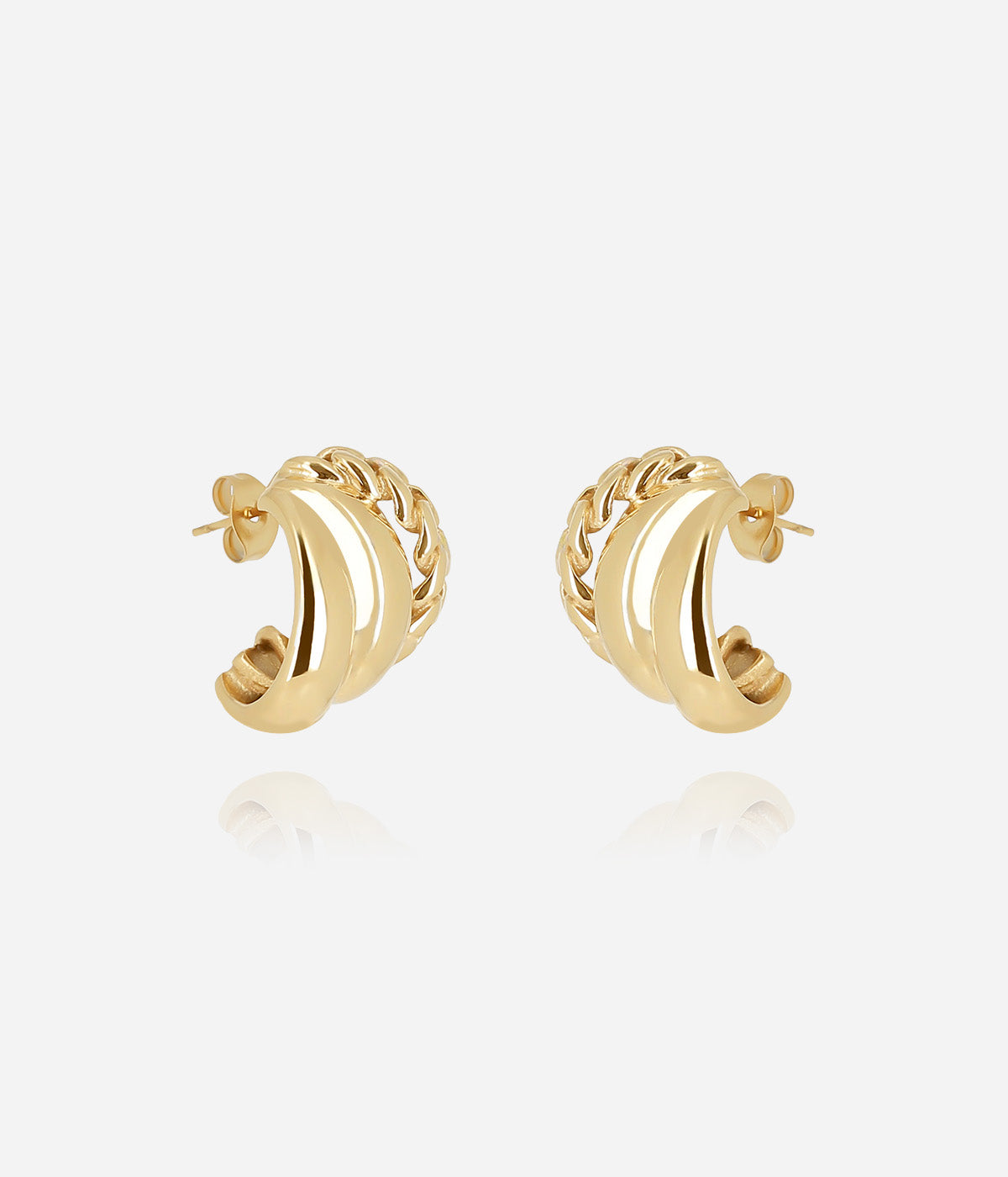 Boucles d'oreilles Girogio (Acier doré)