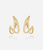 Boucles d'oreilles Nuxis (Acier doré)