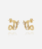 Boucles d'oreilles Veglie (Acier doré)