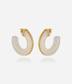 Boucles d'oreilles Monge (Acier doré)