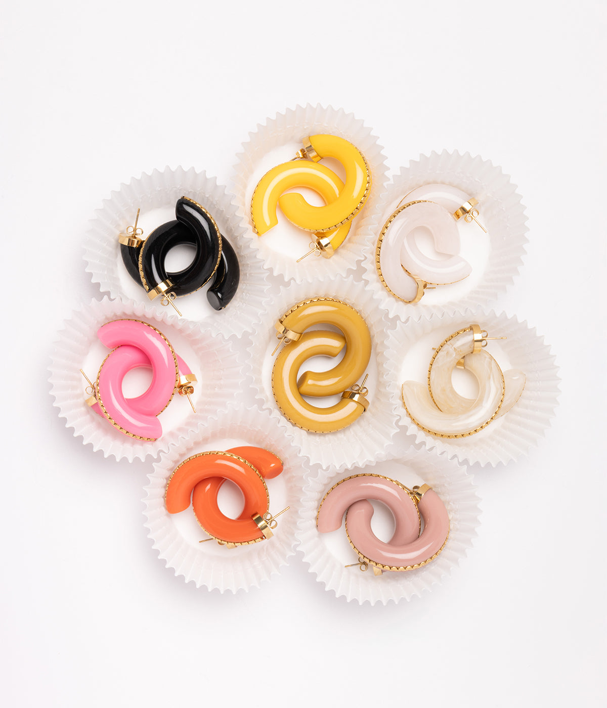 Boucles d'oreilles Monge (Acier doré)