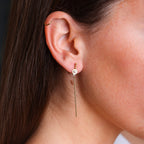 Boucles d'oreilles Sword (Acier doré)