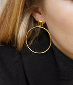 Boucles d'oreilles Omonia (Acier doré)