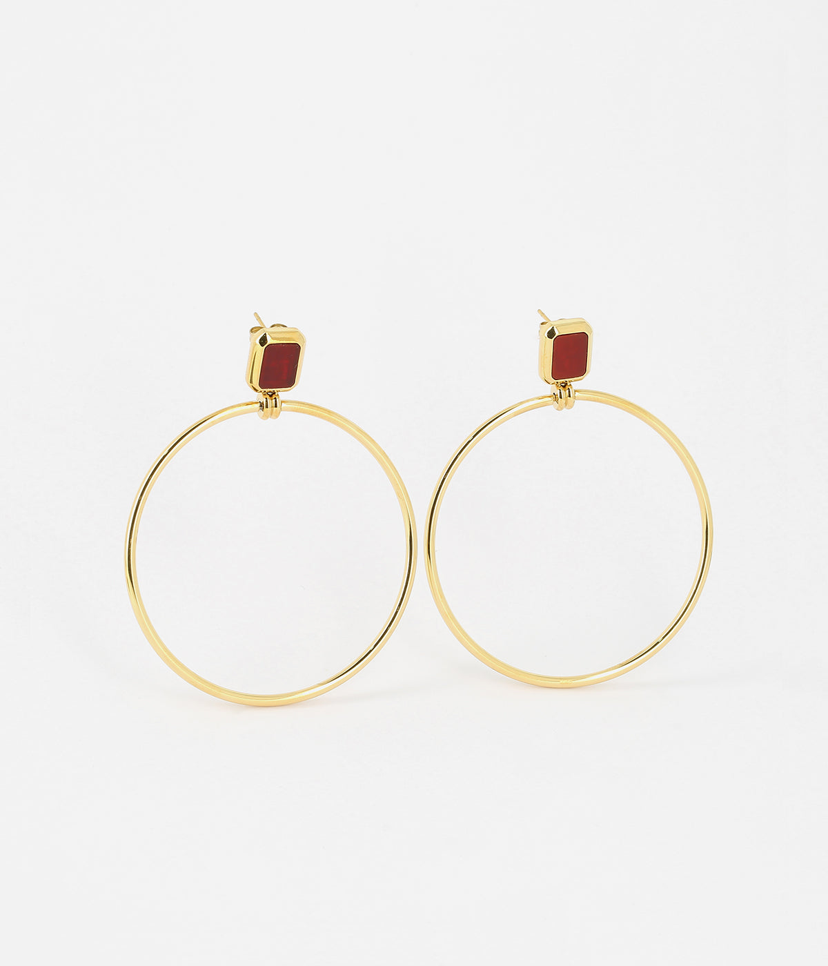 Boucles d'oreilles Omonia (Acier doré)