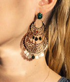 Boucles d'oreilles Esmeralda (Acier doré)