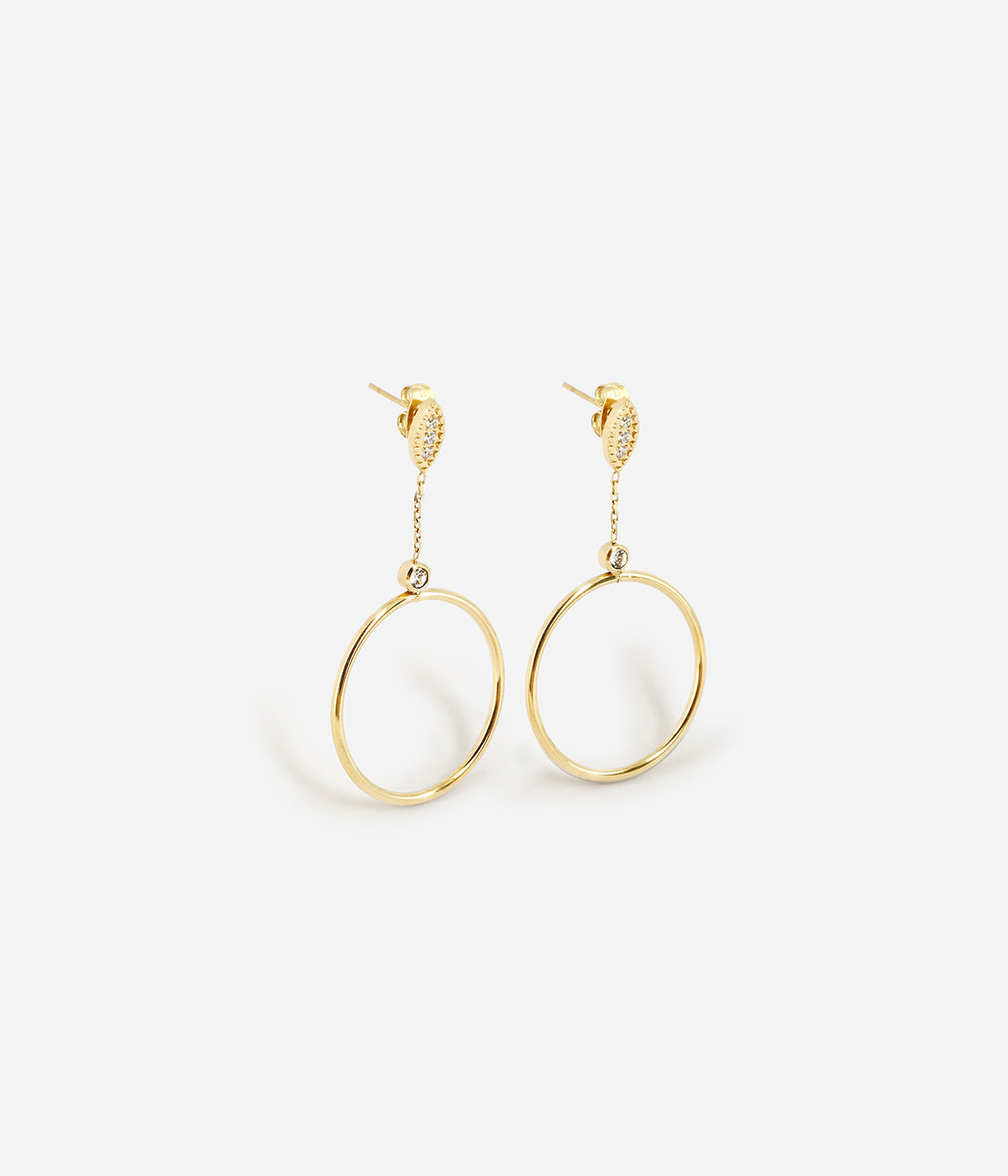 Boucles d'oreilles Lyn (Acier doré)