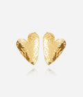 Boucles d'oreilles Coracao (Acier doré)