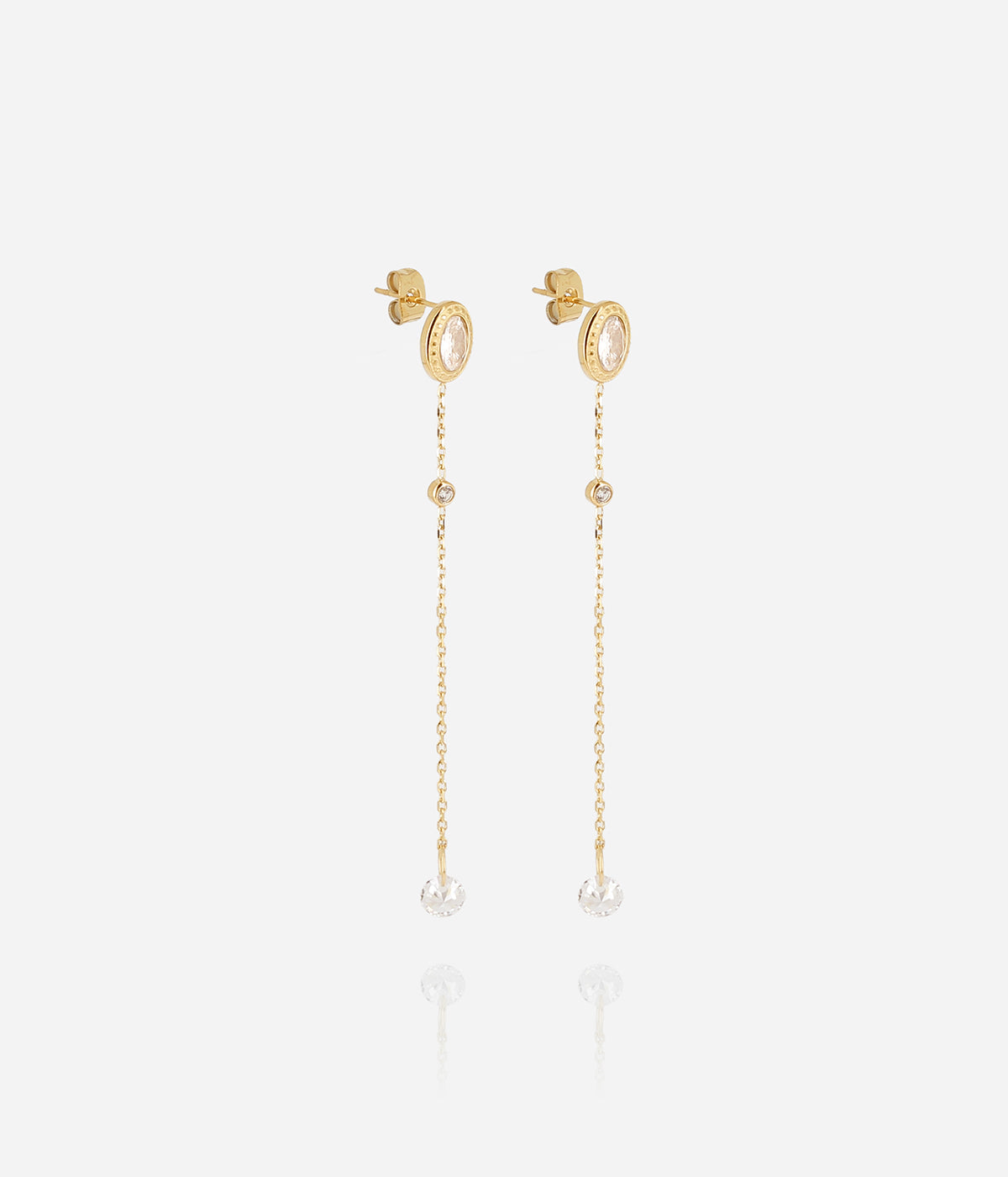 Boucles d'oreilles Kohi (Acier doré)