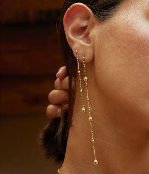 Boucles d'oreilles Atos (Acier doré)