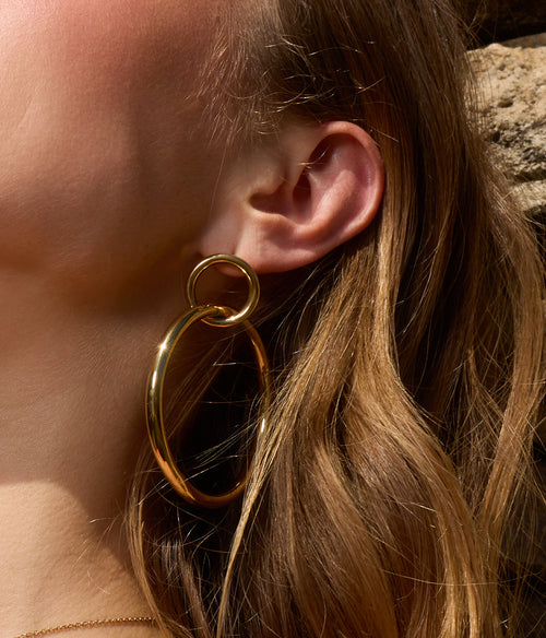 Boucles d'oreilles Adiga (Acier doré)