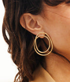 Boucles d'oreilles Vasia (Acier doré)