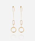Boucles d'oreilles Tekla (Acier doré)