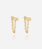 Boucles d'oreilles Irisu (Acier doré)