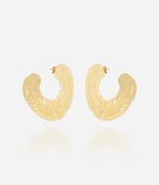 Boucles d'oreilles Poehere (Acier doré)