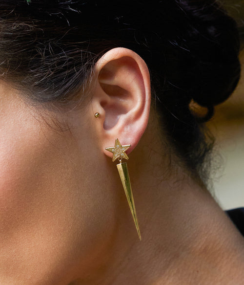Boucles d'oreilles Celestina (Acier doré)