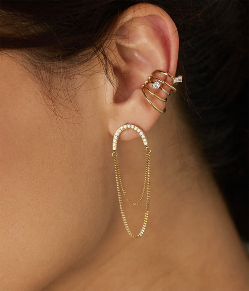 Boucles d'oreilles Celio (Acier doré)