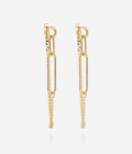 Boucles d'oreilles Solis (Acier doré)