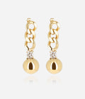 Boucles d'oreilles Ezio (Acier doré)