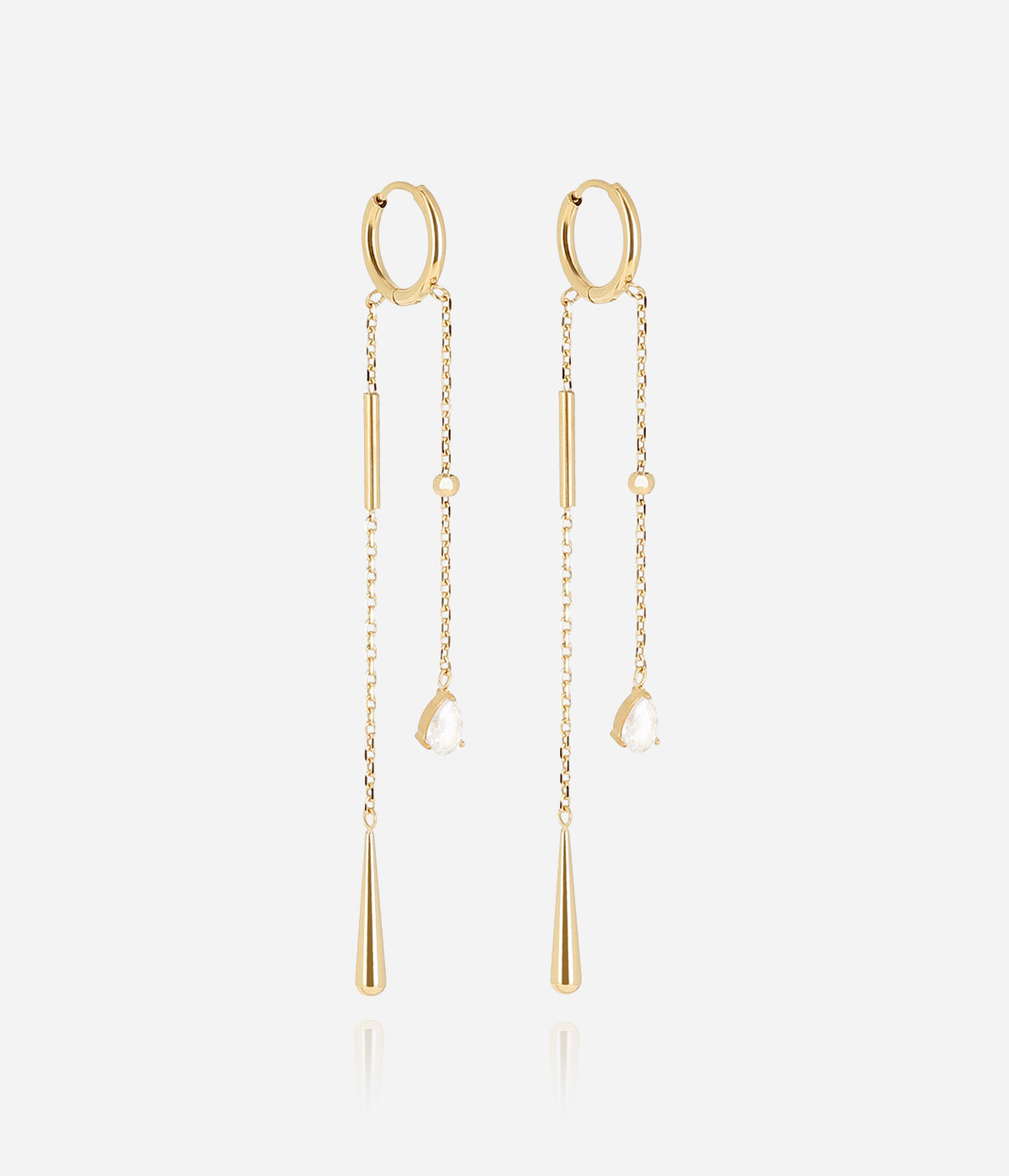 Boucles d'oreilles Orlya (Acier doré)