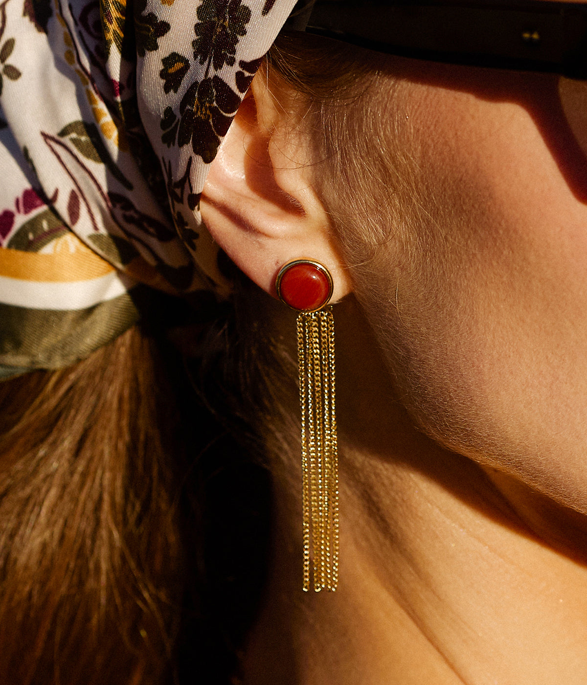 Boucles d'oreilles Medusa (Acier doré)